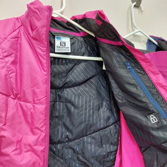 Salomon  Snowtrip Premium Outer Shell of 3 in 1 jacket Set, Size S - Picture 11 of 15